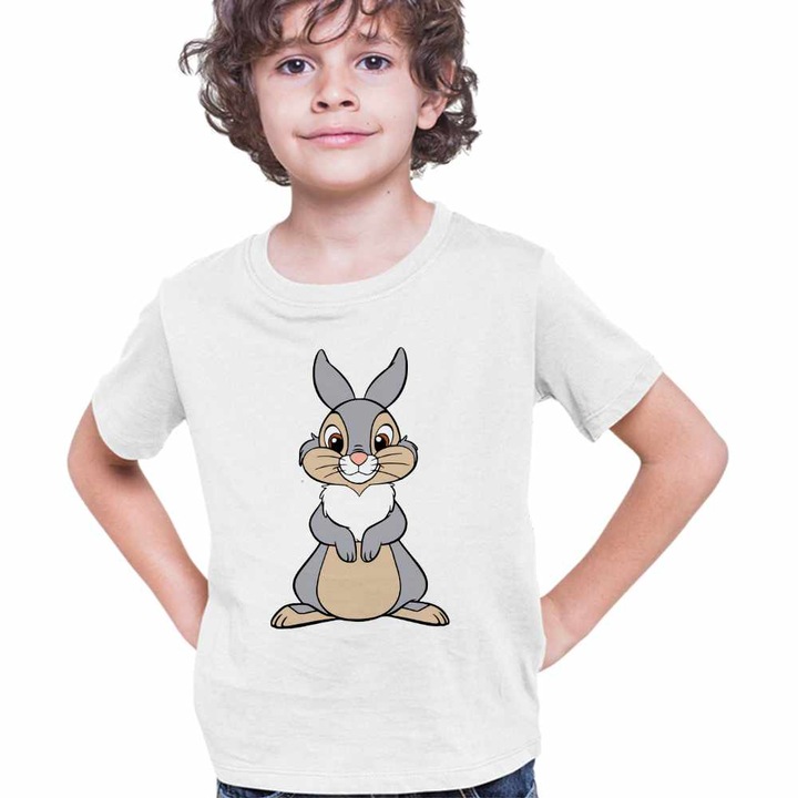 Tricou Copii Baieti Iepuras Thumper Bambi Dragut, Fehér