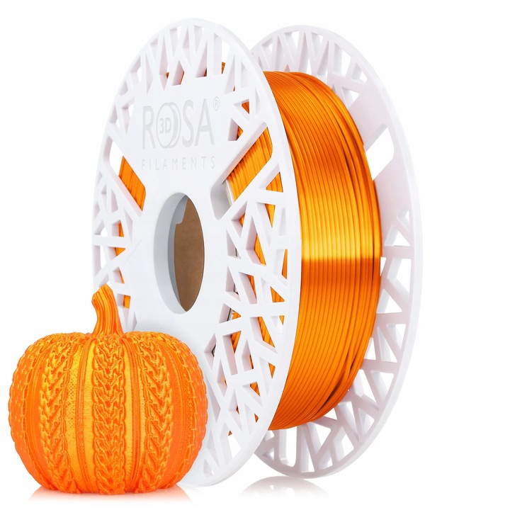 Filament 3D, Rosa3D, PLA-Silk Portocalie, 1, 75mm, Luciu Inalt, 0, 5kg