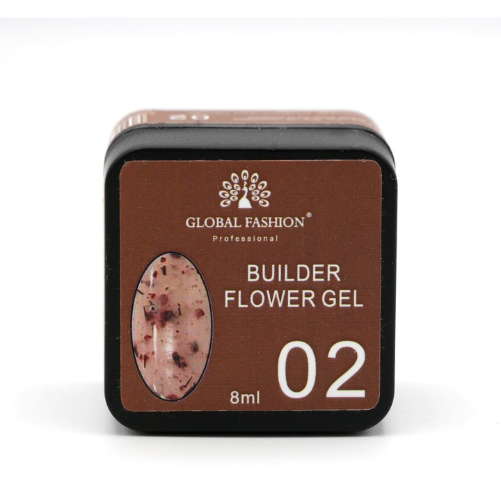 Gel UV pentru modelarea unghiilor, Global Fashion, Flower Builder Gel, 8 g, multicolor
