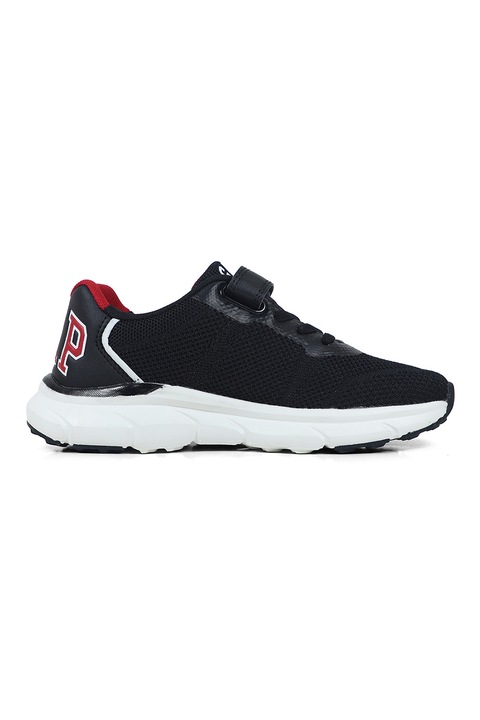 GAP, Pantofi sport din material textil cu garnituri de piele ecologica, Rosu, Alb, Negru, 28 EU