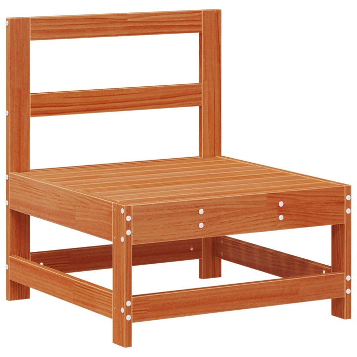 Canapea de Gradina vidaXL, Din Mijloc Lemn masiv de pin Maro Ceara