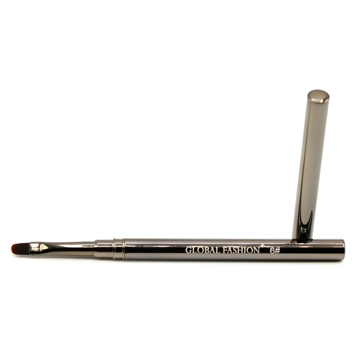 Четка за нокти Global Fashion, овална, #6, металик