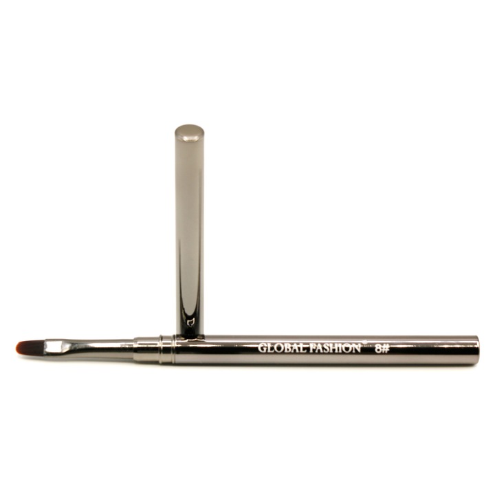 Четка за гел Global Fashion, овална, #8, метална