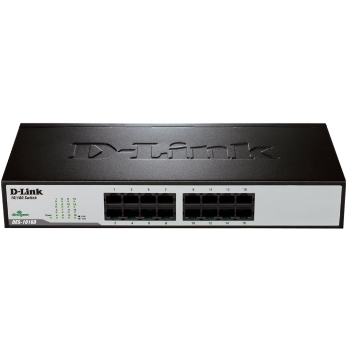 Switch D-LINK DES-1016D Ethernet Gigabit 16-porturi rackmount
