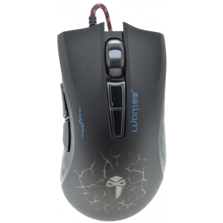 Mouse mecanic de gaming VS Luom G30, 2500 DPI, 7 butoane, negru