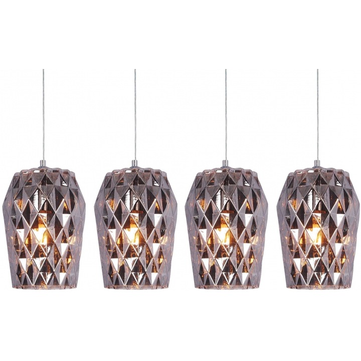 Lusta pendul Home Lighting LUCA, sticla fumurie, dimensiuni nedefinite