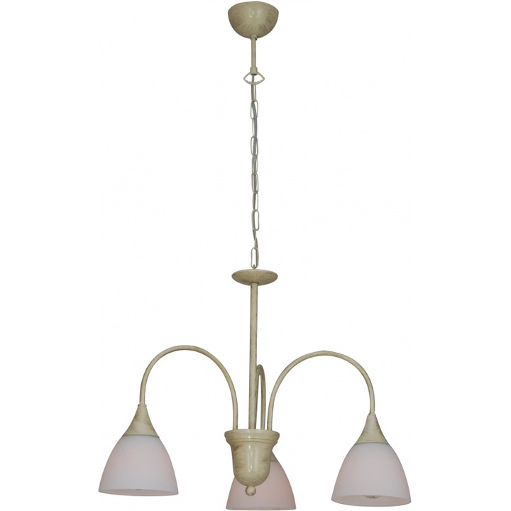 Lusta pendul Home Lighting 1012-3P, 3 becuri, alb, dimensiuni 77x33x45cm