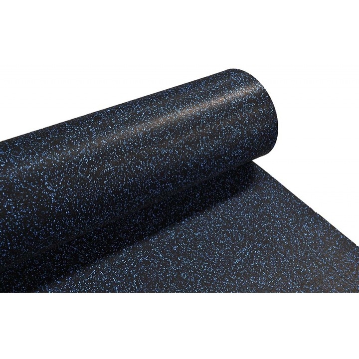 Pardoseala din cauciuc EPDM, AMILA, 10x1,2m, 6mm, cu pete albastre