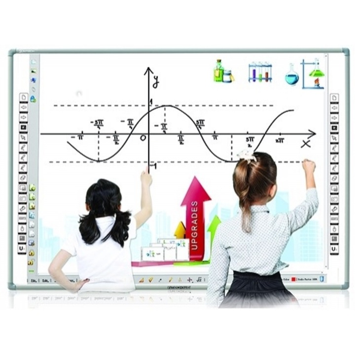 Tabla interactiva INTECH 4182 Plus, 10 puncte de atingere, alb - eMAG.ro