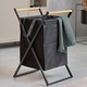 Cos de rufe pliabil ZELLER, 36 x 40 x 67 cm, negru - negru
