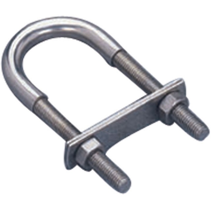 Clema in forma de U, Inox 316, L40mm, L100mm, o10mm, cu filet M8 (91369)