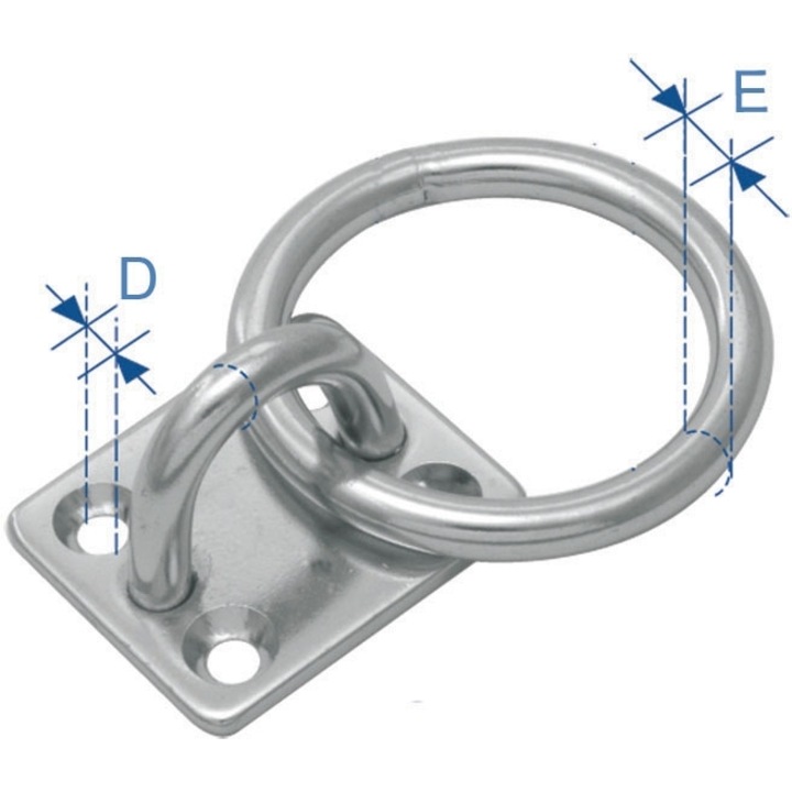 Suport cu inel, Lalizas, inox, 0.5mm