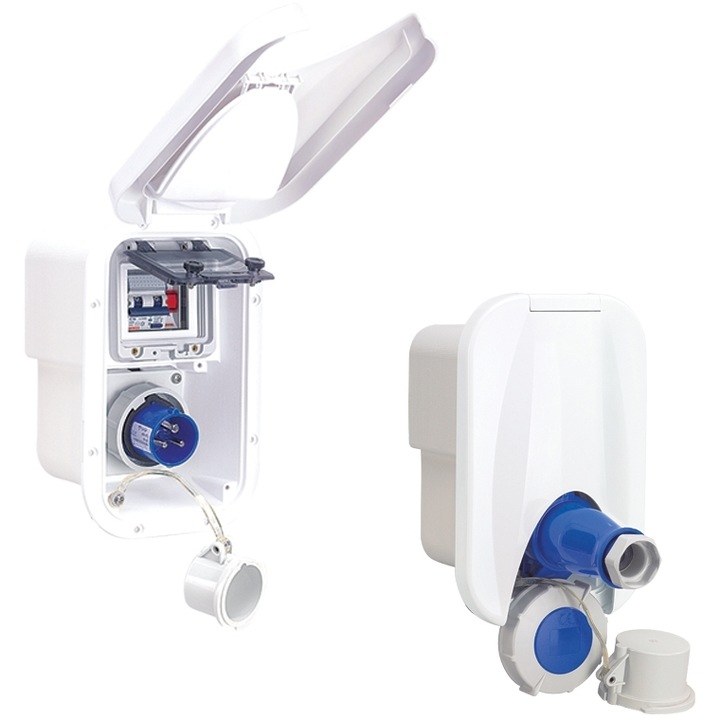 Carcasa conexiune retea electrica Lalizas, 32A/220V, Alb