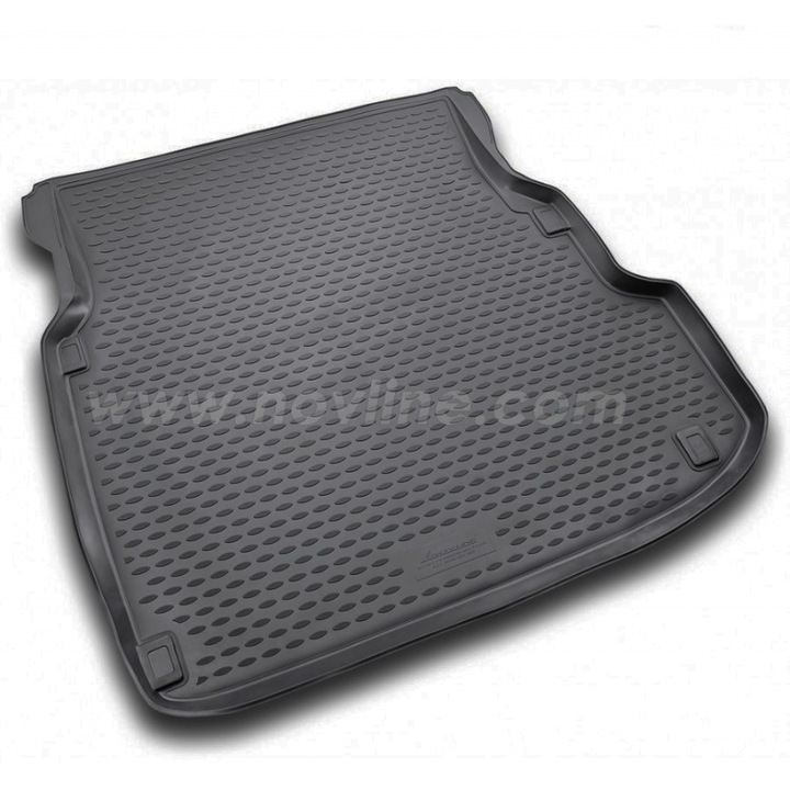 Covorase auto Novline pentru Mercedes E Class W211, 2002-2009, set, TPE, negru, cromat