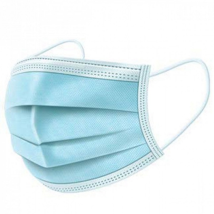 Masca chirurgicala medicala 2R Trion, alb, set 50 bucati