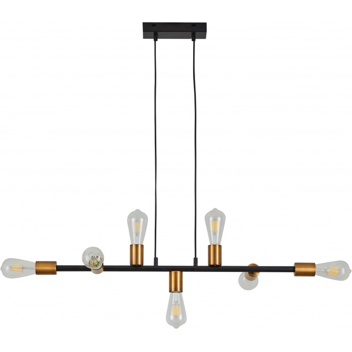 Lustra CODY, antichizată, metal negru, D4