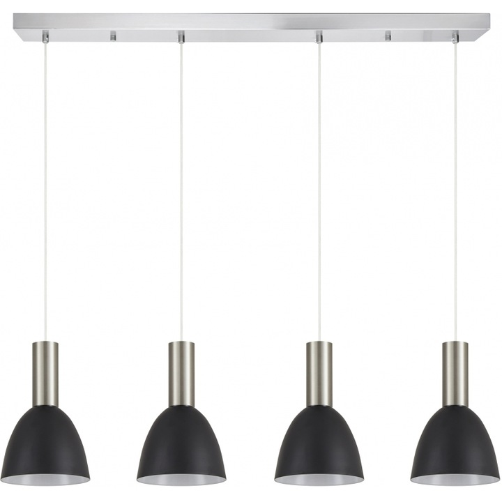 Lustra pendul SE21-NM-4-4NM-MS2, nuanta neagra, metal, dimensiuni variate