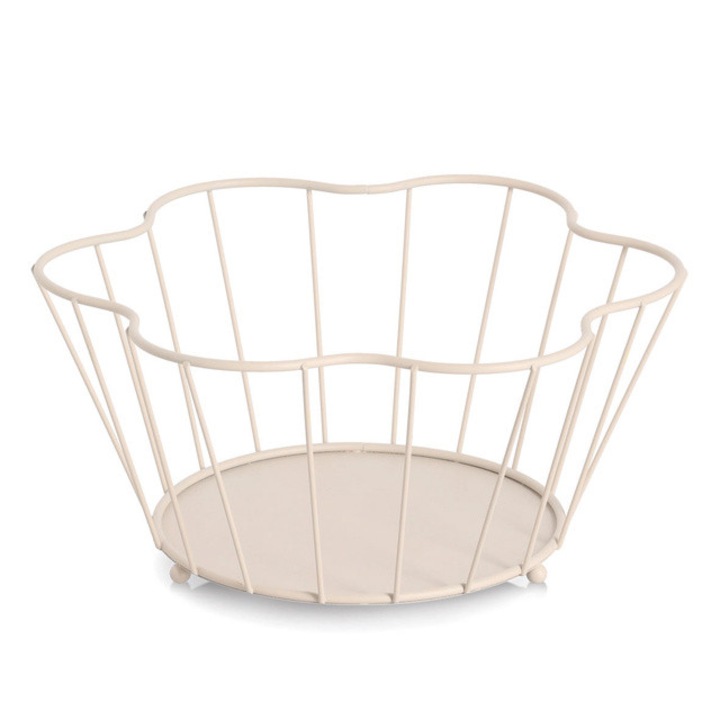 Cos metalic pentru fructe ZELLER, bej, Ø 30 cm