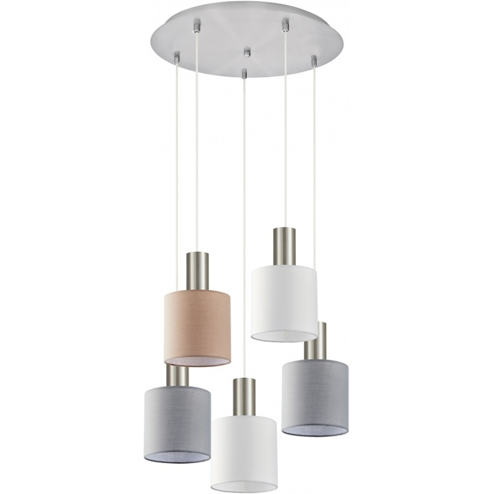 Lustra ADEPT FLEX Nickel Matt, nuante alb, gri, maro, dimensiuni 77-8931