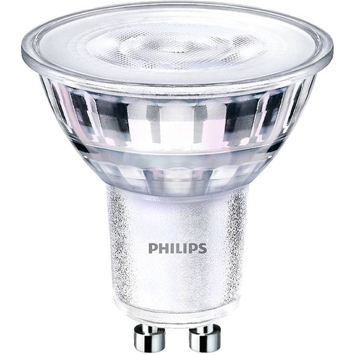 Bec LED Philips GU10 4.8W, 50W, alb
