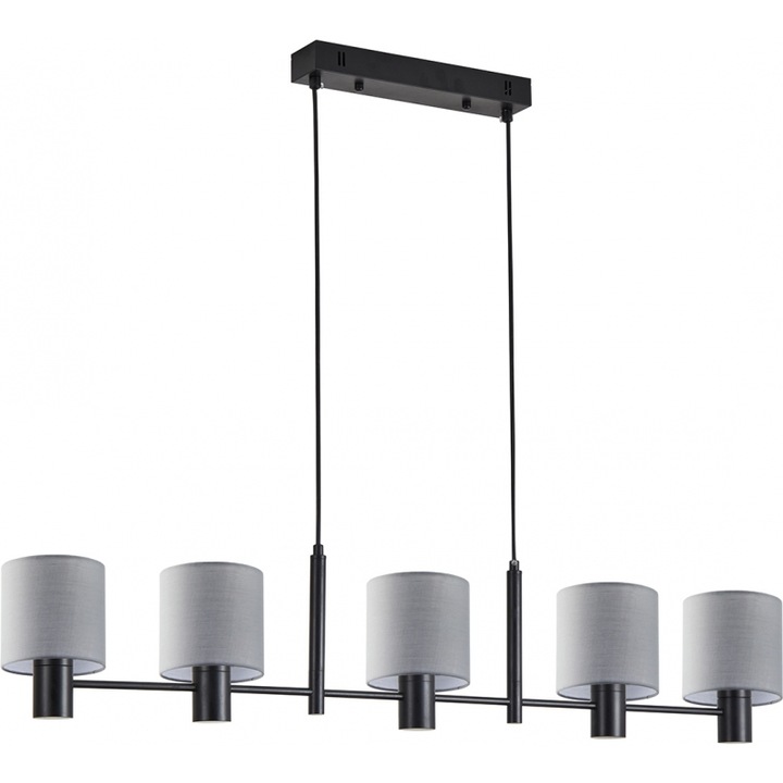 Lusta ADEPT, pendul negru, abajur gri