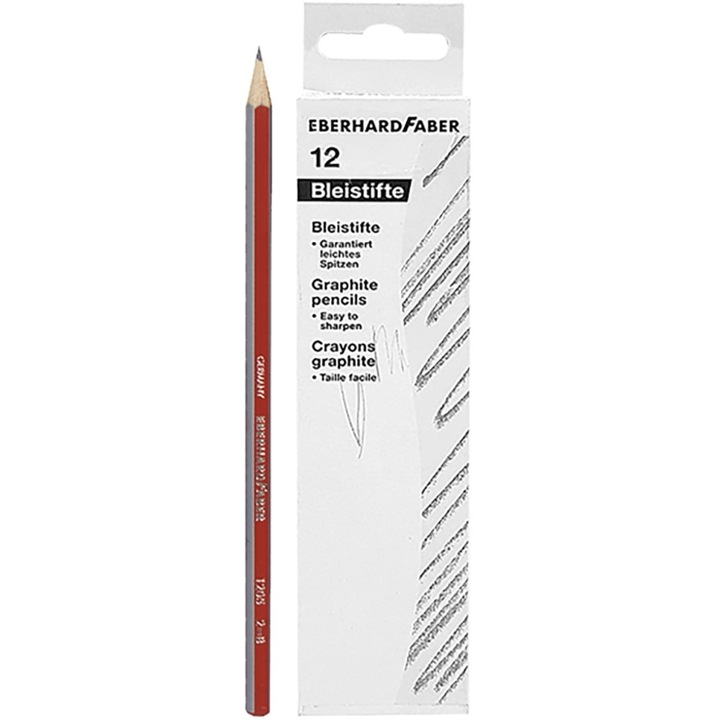 Creioane FABER MOLYBI RIGE No2, set 12 buc, 5116-01