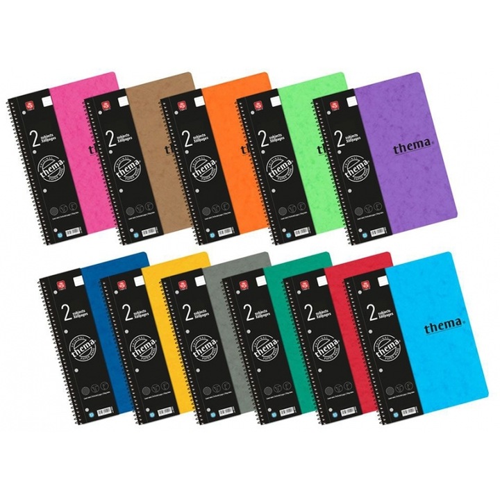 Caiet Typotrust Thema Tetradio Spiral A4, 2 teme, 4542-17