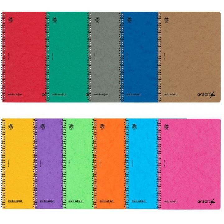 Caiet spiral TYPOTRUST Graphix Tetradio B5, 4 teme, 4554-18