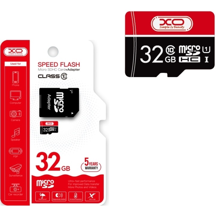 Card de memorie, XO, 32GB, CL10, Micro SD