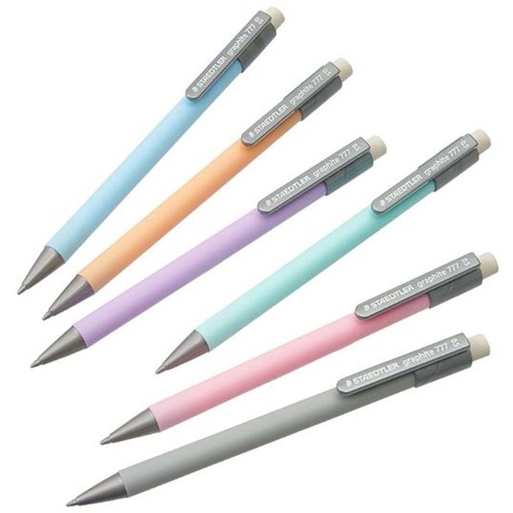 Creion mecanic STAEDTLER Graphite 777 0.5mm Pastel, set 36 culori