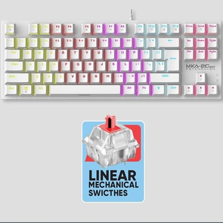 Tastatură mini wireless iluminată RGB, Savio, KW-03