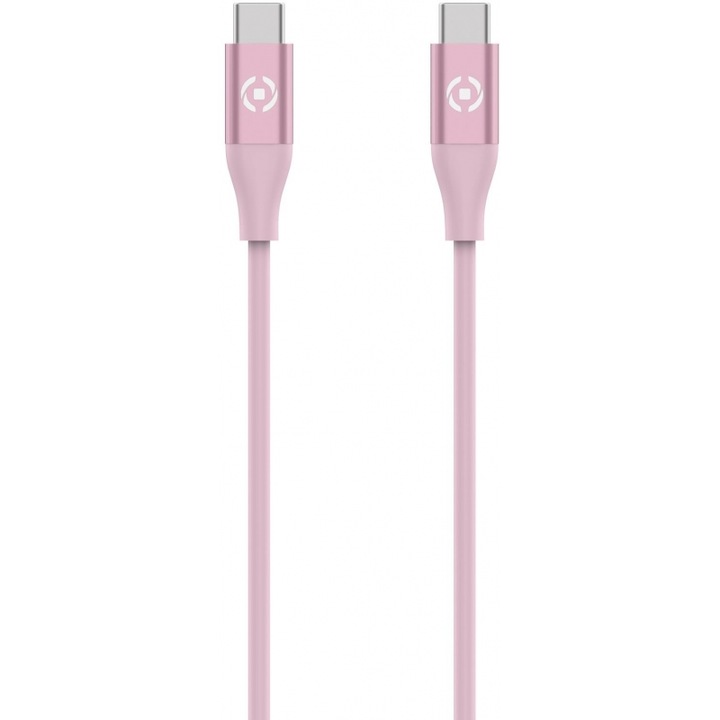 Cabluri de date telefoane Celly Type-C se Type-C 60w 1.5m Roz