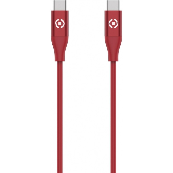 Cablu de date Celly Type-C se Type-C 60W 1.5m rosu