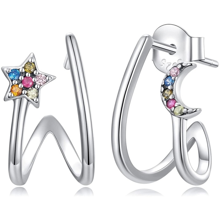 Cercei BAMOER, model SCE1480, zirconii, argint 925