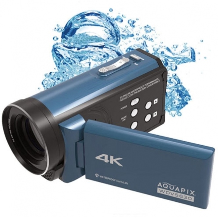 Camera video sport AQUAPIX WDV5630 waterproof, gri-albastru