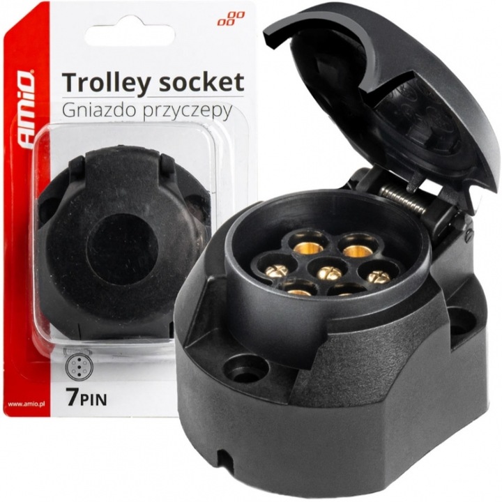 Priza Kotsadorou 12V cu 3 pini, Farecla, accesorii remorci auto