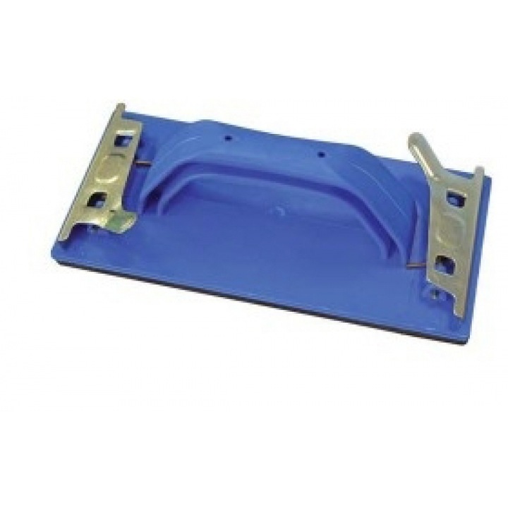 Slefuitor cu banda de hartie abraziva, TRIGO, cu cleme, albastru