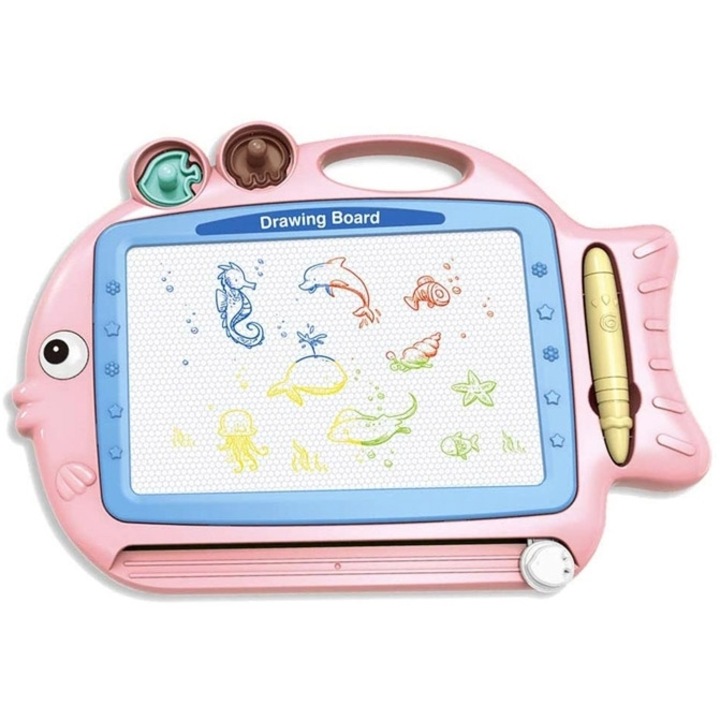 Tabla magnetica Bakaji, 42.5x30cm, roz