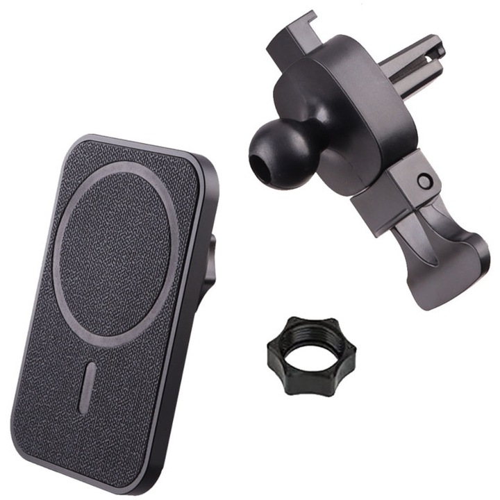 Incarcator telefon NSP N20, aluminiu, magnet, USB-C, 15W