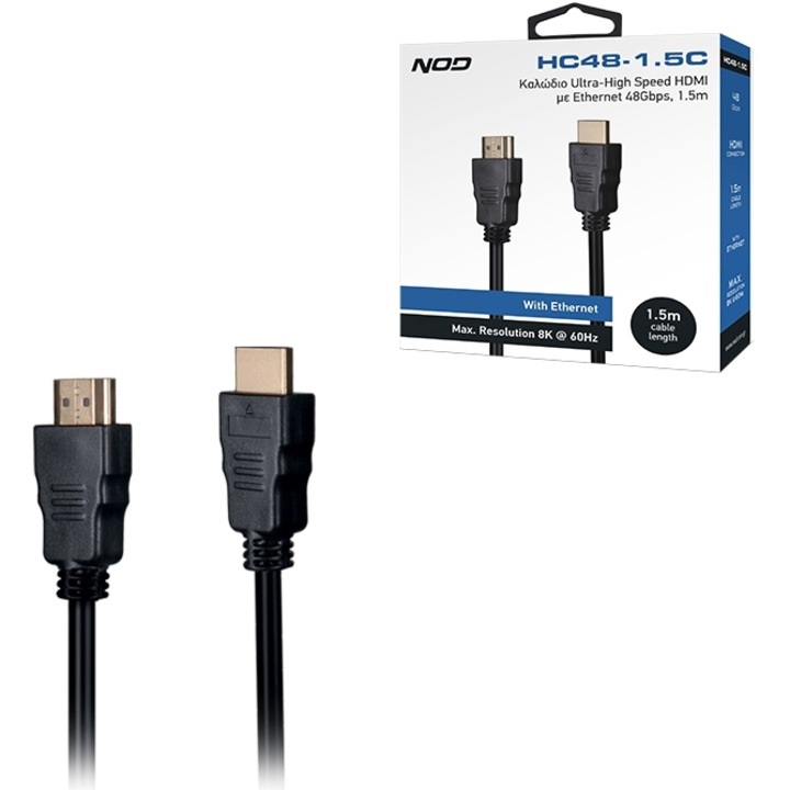 Cablu HDMI NOD HC48-1.5C, 48Gbps, 1.5m