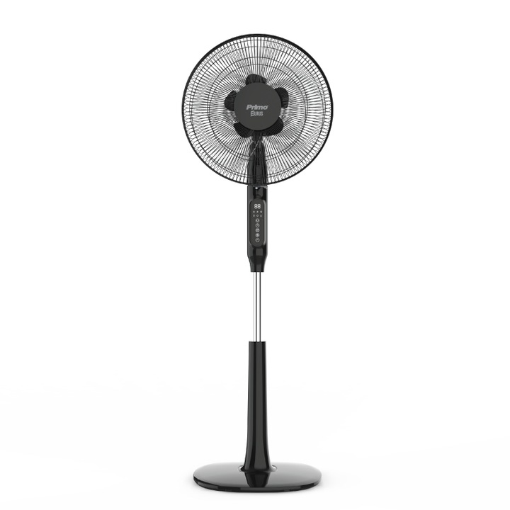 Ventilator PRIMO 16'', DC, negru, Cu telecomanda si motor