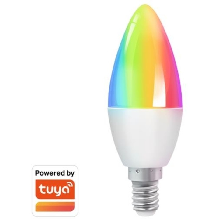 Bec LED inteligent Wi-Fi Logilink SH0119, culoare alba, dimensiuni compacte