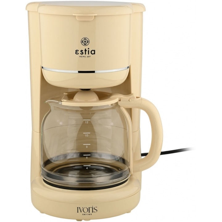 Cafetiere Estia, 900w, 1.5lt, plastic, alb
