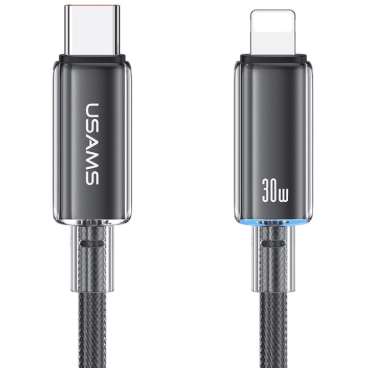 Cablu de date, Usmas, Negru, 1.2m, 30W, 480Mbps