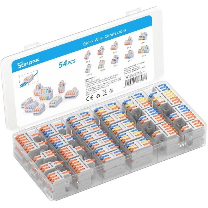 Kit de conectori pentru imbinarea firelor Sonoff (54 pcs)
