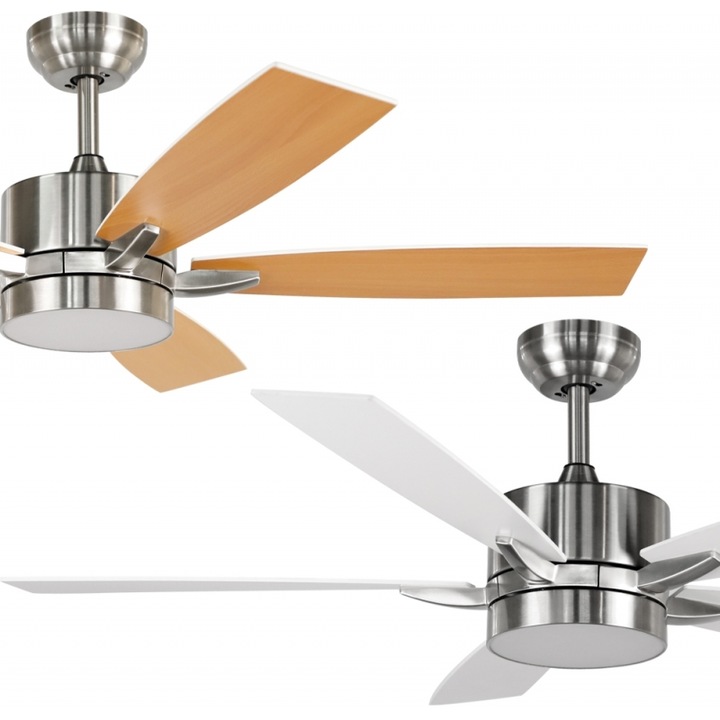 Ventilator de tavan Telco, model Anemisteras 132cm, DC, 5 palete reversibile, fag/alb