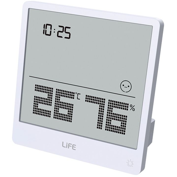Termometru, higrometru LIFE SIMPLE WHITE, alb, pentru interior