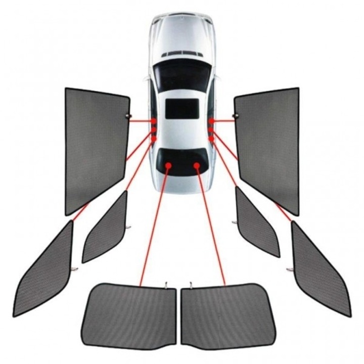 Parasolare auto CarShades pentru Mercedes GLC Coupe 5D 2016-2022, set 8 bucati