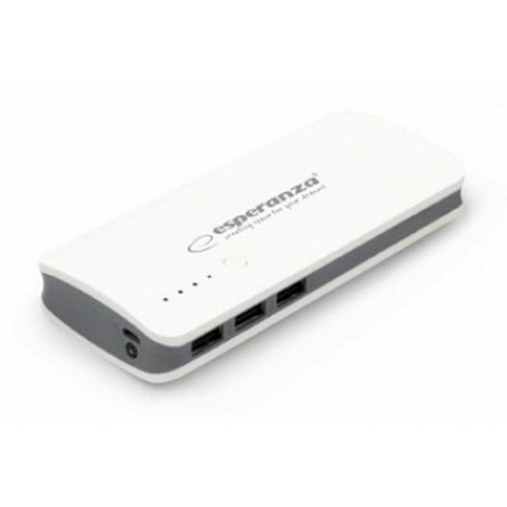 Power Bank Esperanza 8000mAh, 3 porturi USB-A, Leuko/Nkri