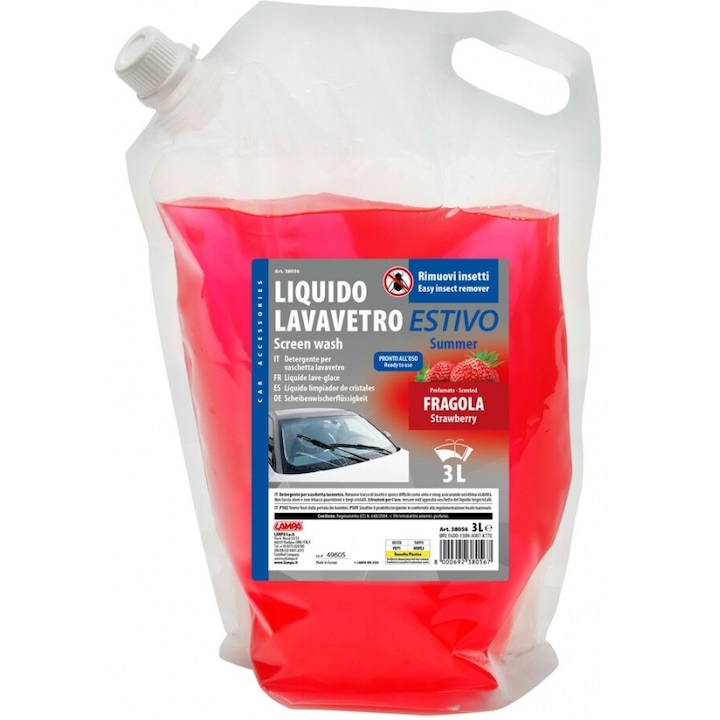 Lichid de parbriz, Lampa, aroma capsuni, 3 litri